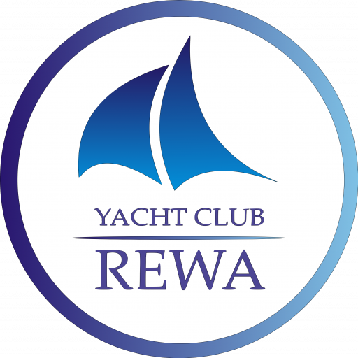 Ilustracja przedstawia logotyp klubu Yacht Club Rewa
