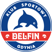 Ilustracja przedstawia logotyp szkółki Delfin