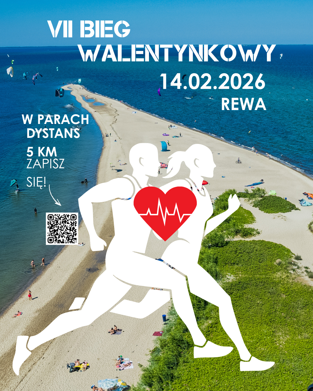 BIEG WALENTYNOWY PLAKAT