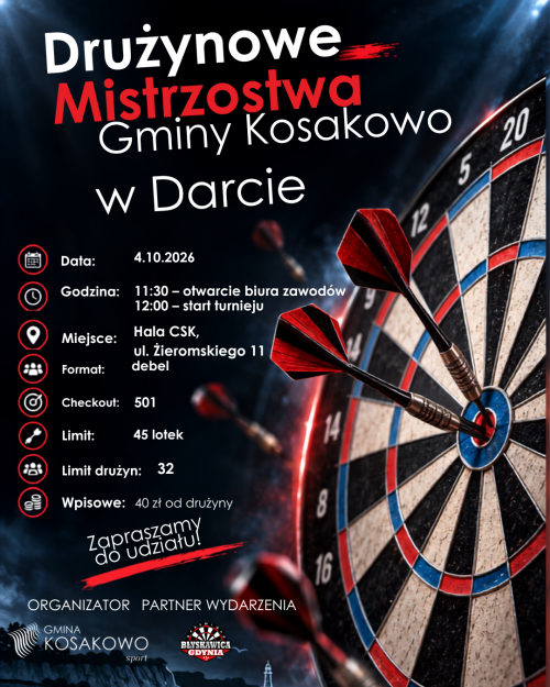 PLAKAT tURNIEJ DARTA z dnia ..